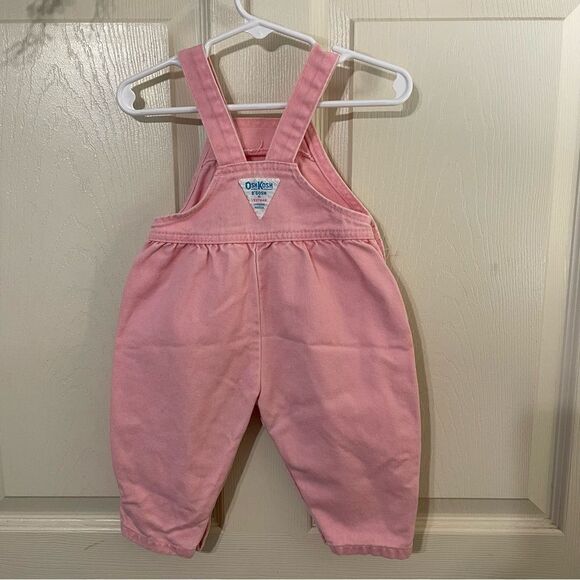 Vtg Oshkosh B'Gosh Size 6-9 Month Pink Overalls - Picture 6 of 7